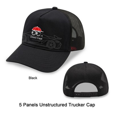 5 Panel Unstructured Trucker Cap