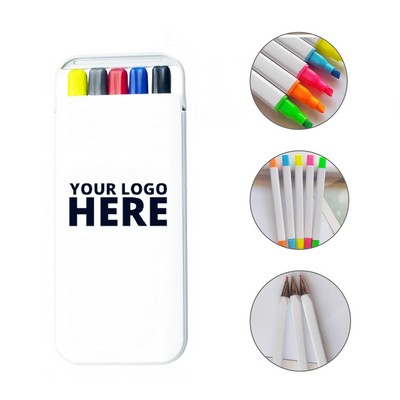 Highlighter Pencil and Ballpoint Pen Set