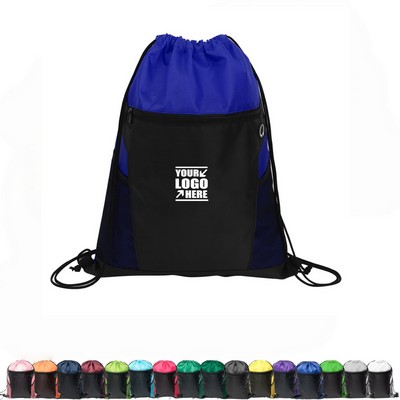 Drawstring Backpack With Mesh Pockets